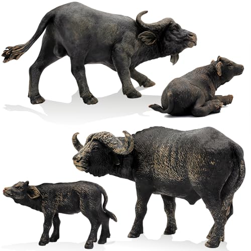 Gemini&Genius Buffalo Animal Toy, Buffalo Figures Toy for Kids, Wild Animal Toy Figure Wildlife World Action Figure for Nature Science Learning,...