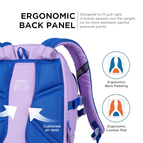 Image of Ergo43 Classic Ergonomic School Bag | Posture & Spine Support, Lumbar Padding, Lightweight | 34L Daily School Backpack