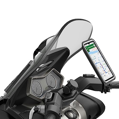 Shapeheart Innovation française, Support Smartphone magnétique pour Scooter et Maxi Scooter, Tableau de Bord Central. Universel, protège de la Pluie, Compatible Toute Marques