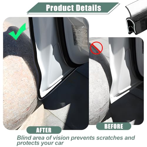 Image of Osilly Car Door Protector Edge Guards, 33Ft Anti Collision U Shaped Automobile Door Seal Protector, No Glue Vehicle Exterior Edge Trim Protective Strip Accessories, Universal Fit (Black)