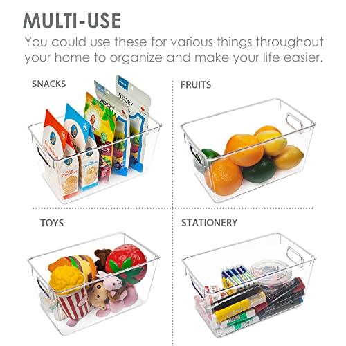 image for Vtopmart Clear Plastic Pantry Organizer Bins, 2 PCS Food Storage Bins 