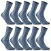 Produktbild 10 Paar Socken Herren Damen Schwarz Business Socken Baumwolle 70201T (Jeans 43-46)