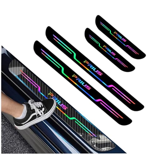 MAIBAOYUAN 車用 サイドステップガード,プリウス Prius に適しスカッフプレート ドアガードステッカー サイドモール ドアステッププレート アクリル材質 車体を保護 踏まれたり引っかかれたりするのを防止 車体に損傷を与えない 簡単に取り付け