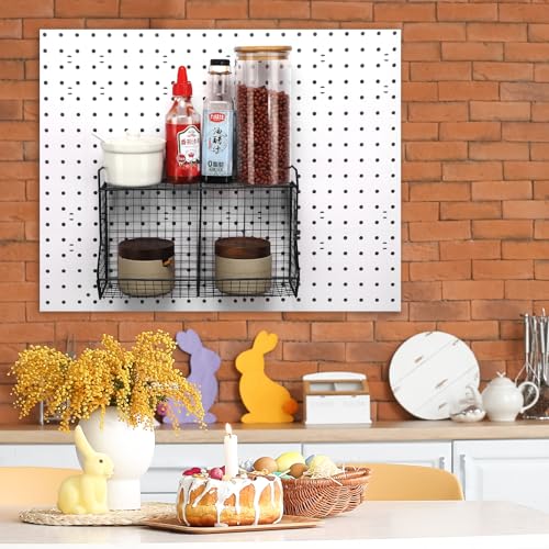 Huwena SHY-HUWENA-852 2 Pcs Tiered Pegboard Baskets Bins Set thumb #5