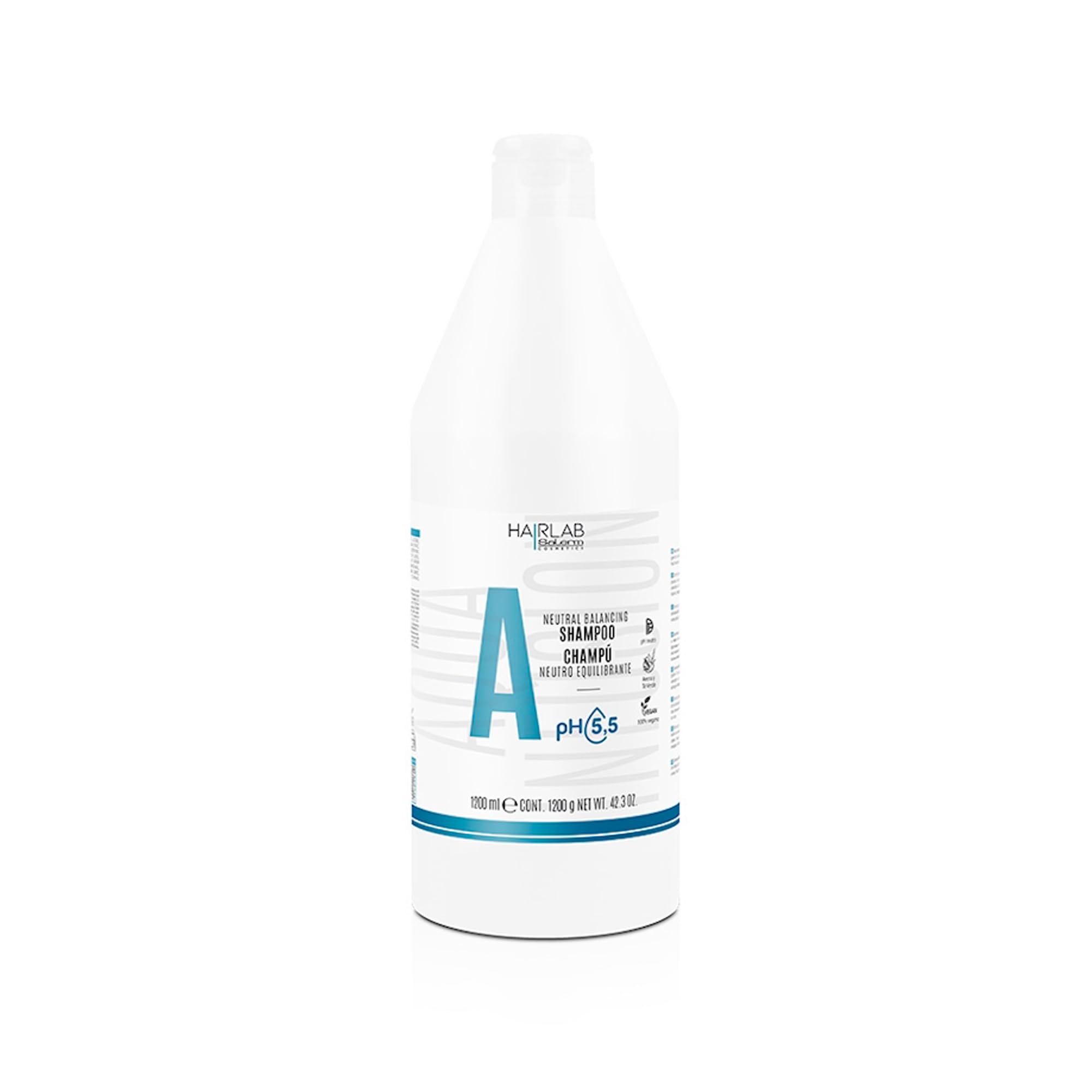 SALERM - Champú Neutro Dermoprotector - Hair Lab Neutral Balancing - 1200 ml - pH Neutro - para Todo Tipo de Cabellos - con VItaminas B y C - Hidrata y Cuida el Cuero Cabelludo - Anti Encrespamiento