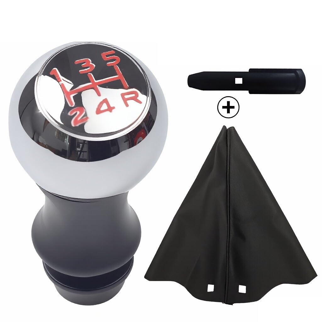 Qmtvfsrh Red-5R-5Speed-Set Car Gear Shift Knob For Peugeot For 106 For 1007 For 206 For 107 For 306 For 307 For 308 For 2008 For 301 For 3008 For 406 For 508 For 605 807 5 6 Speed Gear Shift Knob(Red-5R-5Speed-Set)