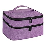 Dofilachy Nail Polish Bag-Double Layer Nail Polish Carrying Case,Portable Nail Polish Organizer...