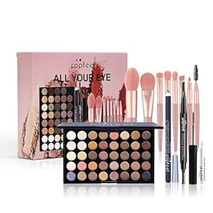 Make-up-Set All-in-One-Mädchen-Make-up-Geschenkset für Frauen, komplettes Starter-Kosmetik-Set, inklusive Augenpinsel-Set, Lidschatten-Palette, Augenbrauenstift, Mascara, Eyeliner-Stift