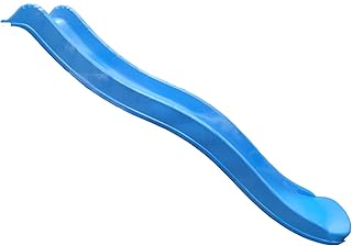Kids Plastic Slide for 3 Feet Platform (Blue) (Slide only, Structure not Included), Outdoor Indoor Slide, Playground Slide, playstructure Slide, Cool Wave Slide, Playground Equipment Slide