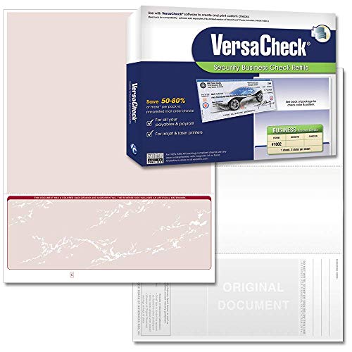 VersaCheck Recargas #1002 Voucher en color borgoña para cheques de empresas (12UP01-5328)