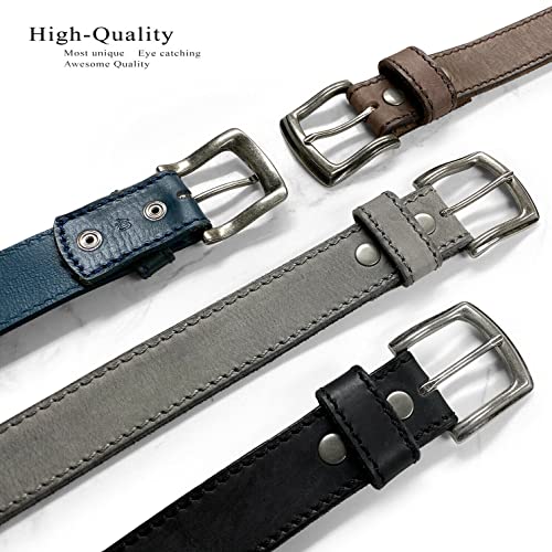 Genuine Leather Casual Jean Belt or Strap 1-1/2"(38mm) Wide & Crazy Horse 1-3/8"(35mm) Wide Belt3