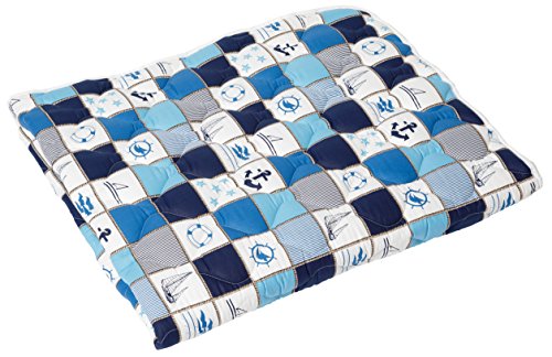 Babyfrücht Krabbeldecke HLP:"Patchwork maritim", Fb. blau, rutschfest/wasserfest, Serie: High-Line Premium (HLP) - Artikel 10159, ca. 130x150cm groß, 60°C waschbar - Image 3