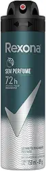 Desodorante Antitranspirante Aerosol Masculino Rexona Sem Perfume 72 horas 150ml (A embalagem pode variar)
