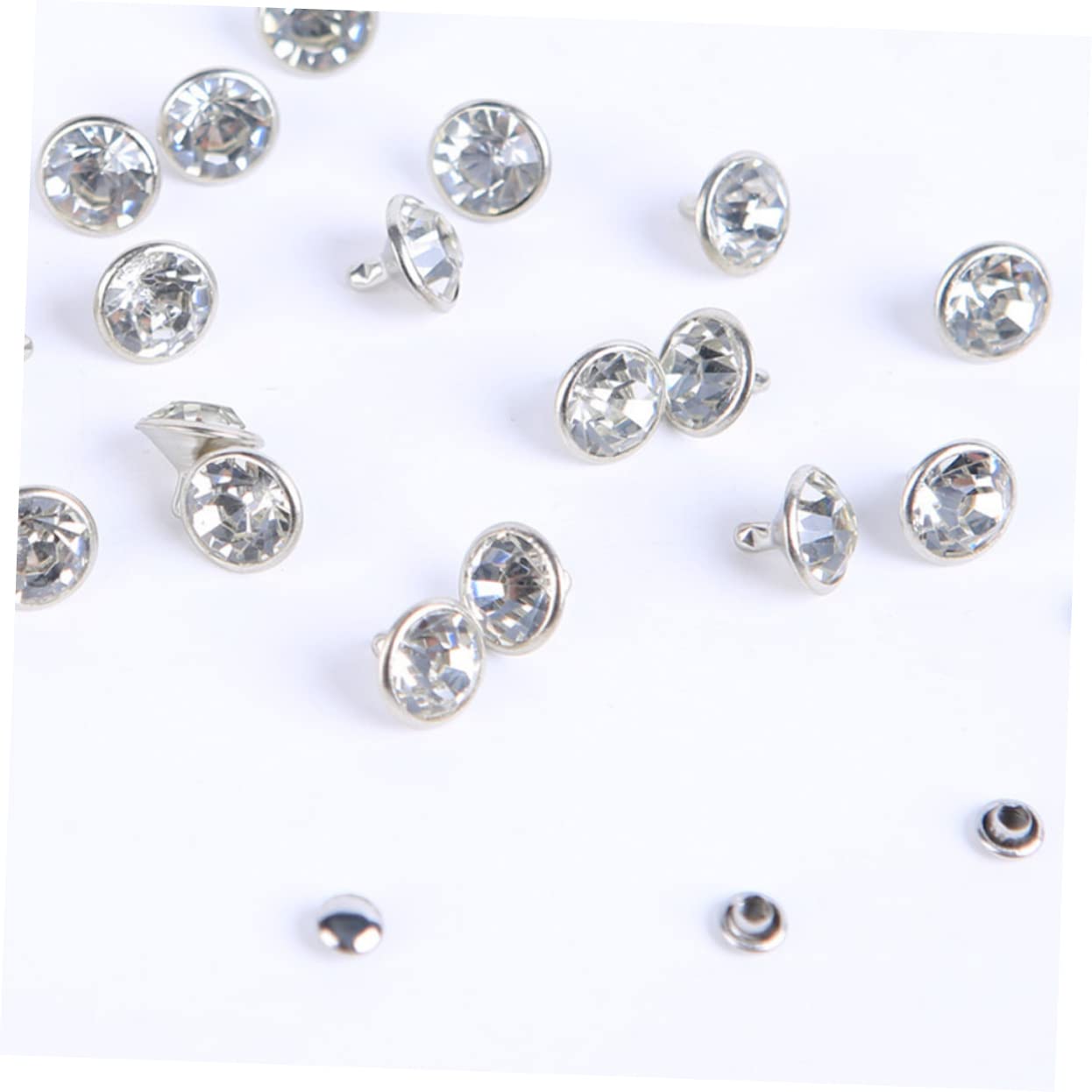 Lurrose 1000 Juegos remaches diamante Remaches para ropa herramientas para manualidades espiga cuero chaqueta jeans decoración remache artesanal cuero remaches para cuero Metal