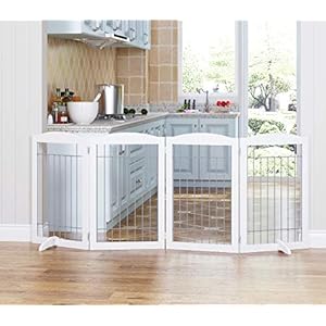 Spirich-Extra-Wide-and-Tall-Dog-gate-for-The-House-Doorway-Stairs-Freestanding-Foldable-Wire-Pet-Gate-for-Dogs-80-inch-Wide30-inches-Tall-White-4-Pannels - Cucciolini Doodles   Spirich-Extra-Wide-and-Tall-Dog-gate-for-The-House-Doorway-Stairs-Freestanding-Foldable-Wire-Pet-Gate-for-Dogs-80-inch-Wide30-inches-Tall-White-4-Pannels