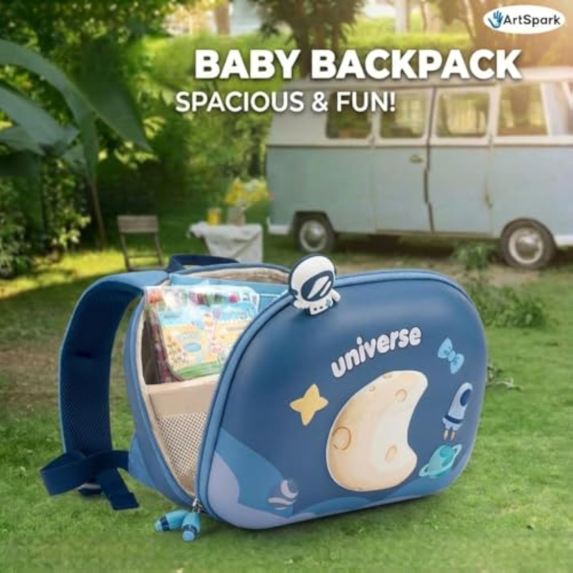 Space Theme Cartoon Backpack for Toddlers