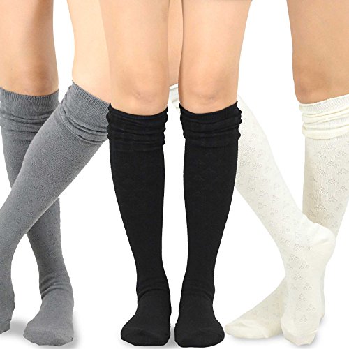 Image of Fashionable Cotton Slouchy Boot Socks for Women and Girls: Long Thigh Highs, Over-the-Knee Highs, and Knee Highs