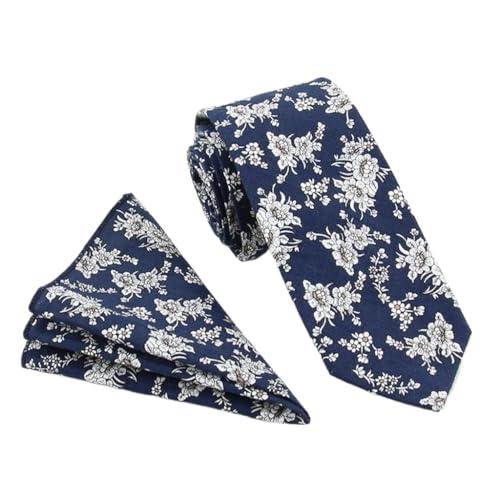 Corbata Casual Estampada Floral para Hombre 6cm Gris miniatura 1