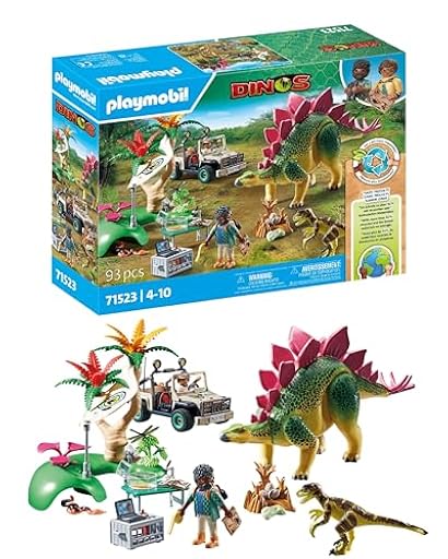 PLAYMOBIL Dinos 71523 Campamento de investigación con Dinosaurios, excursión de exploración, Incluye walkie-Talkie, microscopio y Huevos de Dinosaurio, Juguetes para niños a Partir de 4 años | Ya disponible en tu tienda friki favorita! En mundofriki.es!
