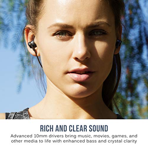 Mee Audio M9B Bluetooth 5.0 Wireless In-Ear Headphones With Built-In Headset Microphone - 9 Hours Long Battery Life, Ipx5 Waterproof Noise Isolation Earbuds - For Workout Gym Sports Black #TOP6