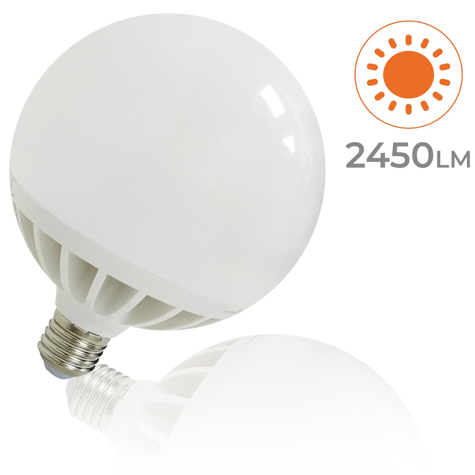 LED ATOMANT 4x Lampadina LED Globo E27 G120 25W Bianco Freddo 2450lm | 6500K, Angolo di apertura 330°