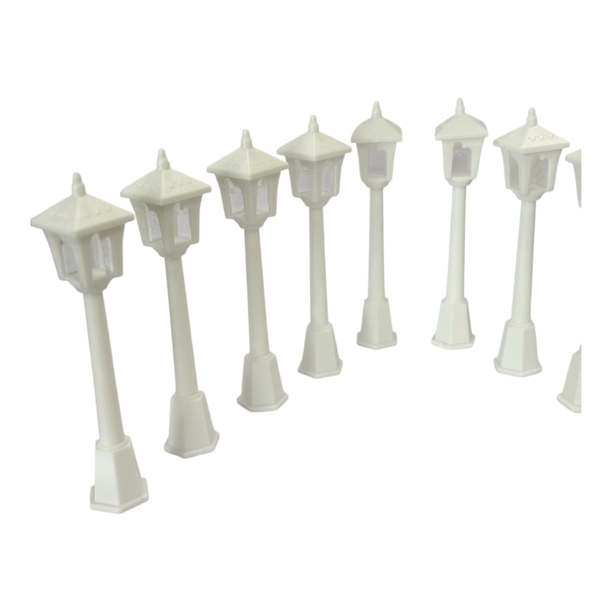 Miniature Lamp Posts - Black & White for Fairy Gardens -6