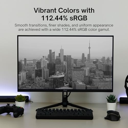 Image of Pixio PX248 Wave 24 inch 200Hz Refresh Rate FHD 1080p Resolution Fast IPS Panel 1ms GTG Response Time Built-in Speakers Gaming Monitor with Adaptive Sync