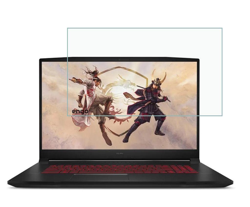 Engo Msi Katana GF76 17.3 İnç İle Uyumlu Ekran Koruyucu Notebook, 9H Temperli Kırılmaz Esnek Nano Cam, Çizilmeye Ve Darbeye Dayanıklı Laptop Koruma, HD Şeffaf