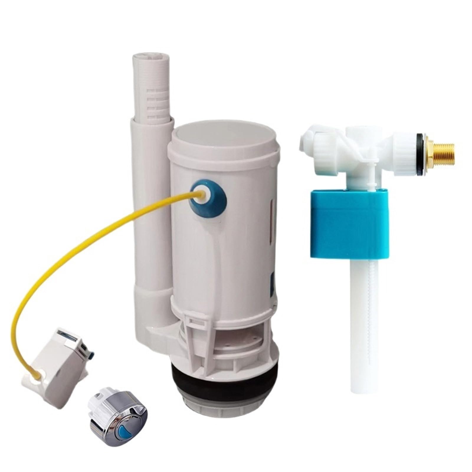 Padgcnor One Color Toilet Flush Valve Toilet Tank Flush Valve Adjustable Flushing System Wc Cistern Downloader Discharge(Side-In-Set A)