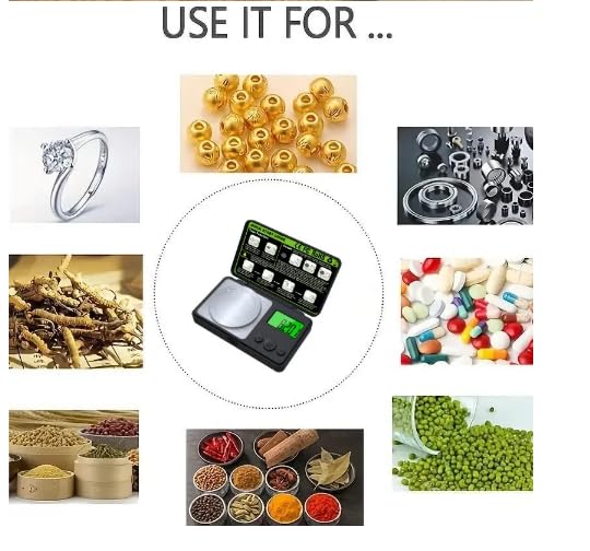 100G/0.01 Digital Pocket Scale Portable ABS Weight Scale with Large LCD Backlight Weighing Tools