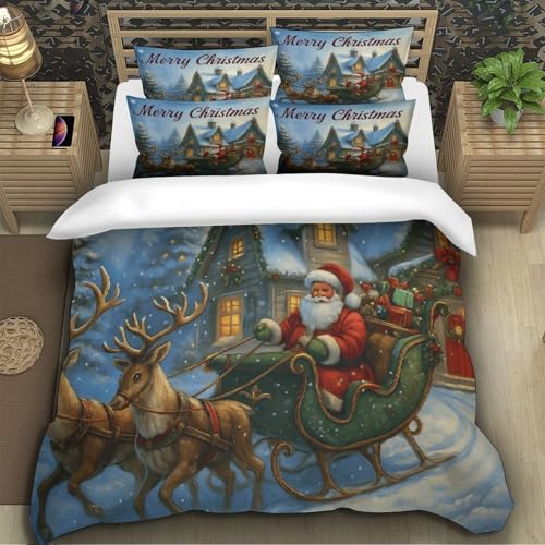 Parure de lit Noël 3D pour réchauffer les nuits d'hiver - 5