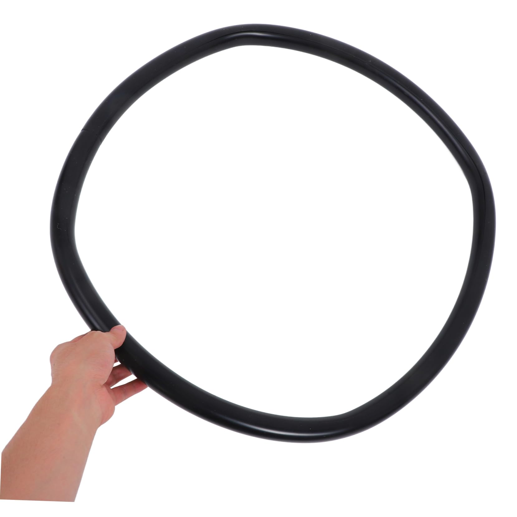 Anneome Copertura in Gomma Siliconica Antiscivolo per Anello di Spinta Sedia a Rotelle, Nero, Flessibile,