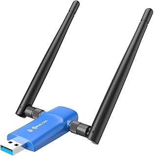 Wireless USB WiFi 6 Adapter for PC - Nineplus 802.11ax 1800Mbps WiFi Adapter for Desktop PC Laptop Windows11/10, Dual Band 5G/2.4G WiFi Antenna Wireless Adapter for Desktop Computer Network Adapters
