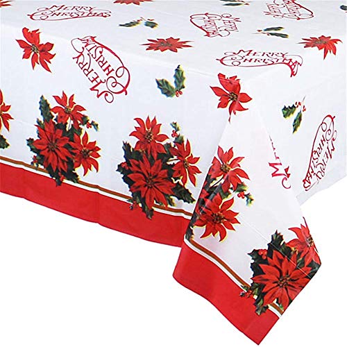 Molinter Mantel de Navidad Mantel impermeable desechables para decoración de mesa de Navidad, mantel de Navidad, 137 x 274 cm (estilo 2) Cover