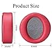 Krone Kalpasmos Replacement Ear Pads for Sony MDR-XB950BT MDR-XB950B1 Headphones, Soft Protein Leather Memory Foam Over-Ear Ear Cushions Sony Headset Repair Accessories, with PU Leather Bag - Red