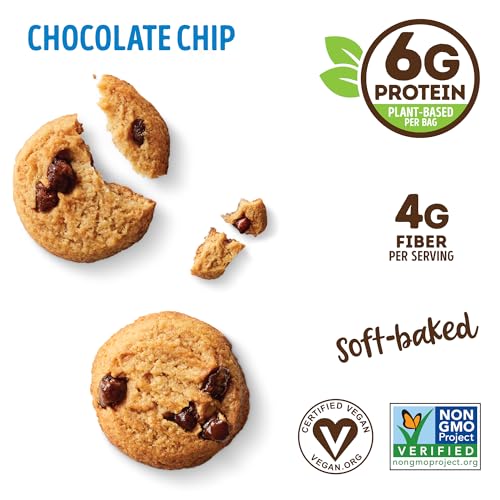 Image of Lenny & Larry's The Complete Crunchy Cookie, Chocolate Chip, 6g Plant Protein, Vegan, Non-GMO, 4.25 Ounce Pouch (Pack of 6)