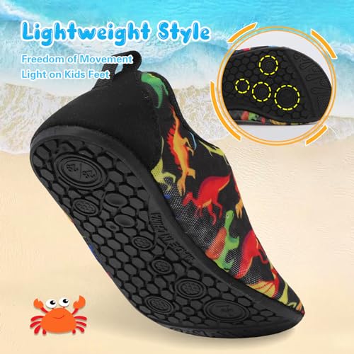 Besroad Kids Water Shoes Girls Boys Quick Dry Aqua Socks Barefoot Non Slip Beach Swim Surf Shoes 6