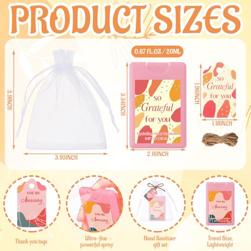 Image of Frienda 72 Pcs Mini Sanitizer Spray Bulk Travel Size Portable, Pocket, Pink