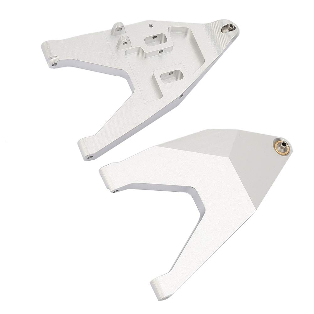 Drążek holowniczy przedniego dolnego zawieszenia Obrabiany CNC stop aluminium Trwałe akcesoria do modernizacji dla TRAXXAS UDR RC Ciężarówka krótkiego kursu Czarny Srebrny (Srebrny)