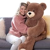 Vermont Teddy Bear Giant Teddy Bear Stuffed Animal - 4 Foot Big Teddy Bear from Giant Cuddle Collection - Collectible Plushies for Kids & Adults - Emotional Support Plush Crafted in The USA