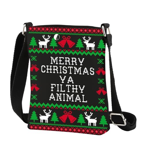 CMNIM 90s Christmas Movie Gift Funny Christmas Crossbody Merry Christmas Gift Christmas Movie Quotes Crossbody Purse