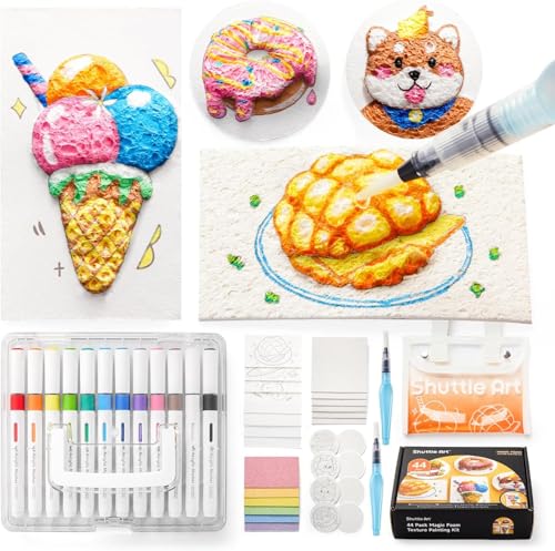 Image of BIRDWARE 3D Squeezing Drawing Canvas for kids, 3D Art Kit - Aqua Puffs Princesses & Unicorns, Mess-Free Painting Craft for Kids, DIY Colour & Inflate Activity, Travel Toys & Creative Gifts for Girls & Boys Ages 4, 5, 6, 7, 8, 9, 10 (60 Pc + 12 Sketchpen + 1 Water Brush)