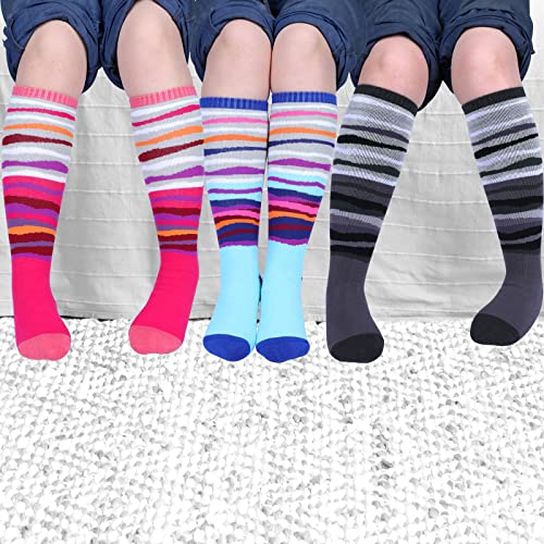 Ski Socks Kids 3 Pairs Warm Winter Snow Socks For Boys Girls Child Youth Skiing Snowboard Socks For 4-15 Year Old Children #TOP2