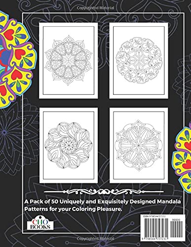 Adult Coloring Book: Mandala Style Patterns to Color: Adult Coloring Book Mandalas to Color - For Stress Relief and Relaxation, With 50 unique designs. image 3