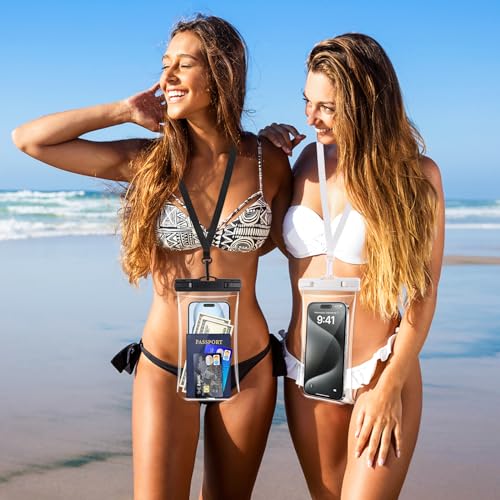 Kebrela WP16BW 2 Pcs Waterproof Phone Pouch, Clear Waterproof Phone Case For Iphone 15 Pro Max 14 13 12 11 Plus Samsung Up To 6.9'', 3D Ipx8 Water Proof Cellphone Dry Bag thumb #4