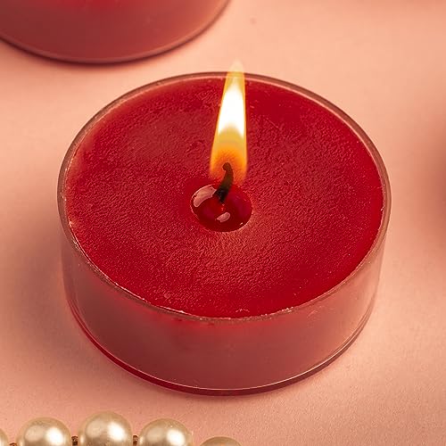 Image of AuraDecor Scented Soy Wax Acrylic Jumbo Tealight Candle, Organic Luxury Aroma, Aromatic /Aromatherapy Votive Candle || Burn Upto 9 Hours (Dark Love, Set of 4 Jumbo Tealight)