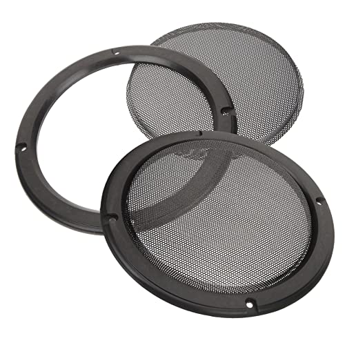 Housoutil 2pcs Car Audio Speaker Net Decorative Cover Mesh Grill Protector for Home and Vehicle Speakers Replacement for Worn Subwoofer Grills