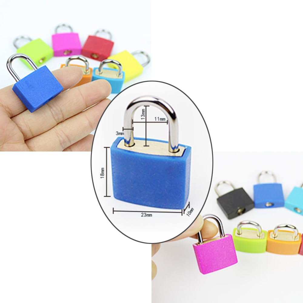 10 Serrures De Valise Avec Clés Multicolores - Mini Cadenas Métal Pour Bagages, École Et Gym