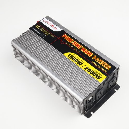 12V 1000W (Peak 2000W) Pure Sine Wave Inverter - with Battery Cable & Remote Wire Controller