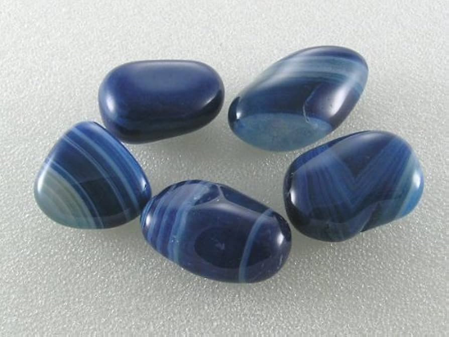 Amazon.co.jp: NO-18原石タンブル 《ブルーメノウ》 幸福/勇気/判断力